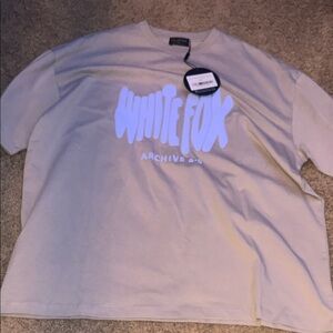 White Fox Boutique Beige Short Sleeve Tee